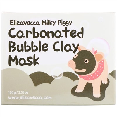 Elizavecca, Milky Piggy карбонизированная глиняно-пузырьковая маска, 100 г