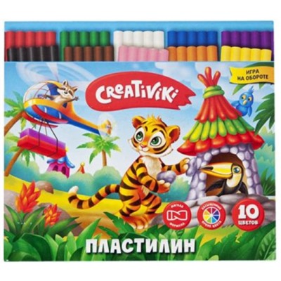 Пластилин  10цв 150 гр. ПЛ10КР Creativiki