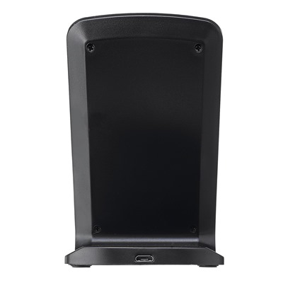 ЗУ Сетевое Беспроводное - Wireless charging stend (подставка)+ micro USB (black) (black)