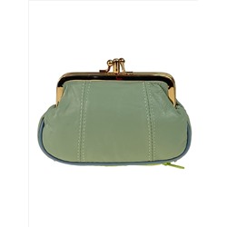 Женский кошелёк с фермуаром из искусственной кожи, цвет зеленый