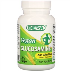 Deva, Vegan Glucosamine, 90 Tablets