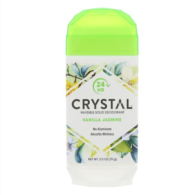 Crystal Body Deodorant, Невидимый твердый дезодорант, ваниль и жасмин, 70 г