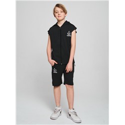 Спортивный костюм летний для мальчика темно-серого цвета 703TC