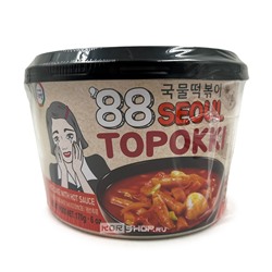 Токпокки с умеренно острым соусом в бумажной чашке 88 Seoul Gungmul Tteokbokki Surasang, Корея, 170 гРаспродажа