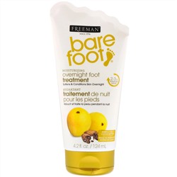 Freeman Beauty, Bare Foot, увлажнение, ночное средство для ухода за ногами, маруловое масло и какао-масло, 124 мл (4,2 жидк. унции)