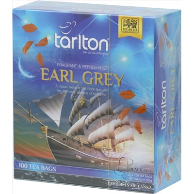 TARLTON. Earl Grey 200 гр. карт.пачка, 100 пак.