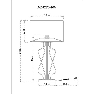 Декоративная настольная лампа Arte Lamp Fire A4032LT-1GO