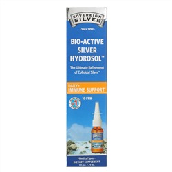 Sovereign Silver, Bio-Active Silver Hydrosol, (биоактивная добавка с серебром), вертикальный спрей, 10 част./млн, 29 мл (1 жидк. унция)