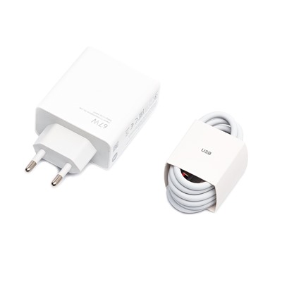 Адаптер Сетевой с кабелем ORG Xiaomi [BHR6035EU] (повр. уп) USB 67W (USB/Type-C) (B) (white)