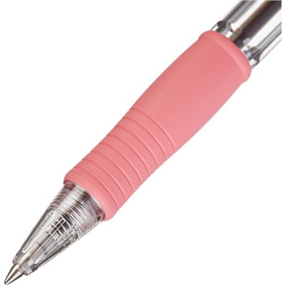 Ручка шариковая автоматическая PILOT Super Grip, резиновый упор, 0.7 мм, масляная основа, стержень синий, корпус розовый