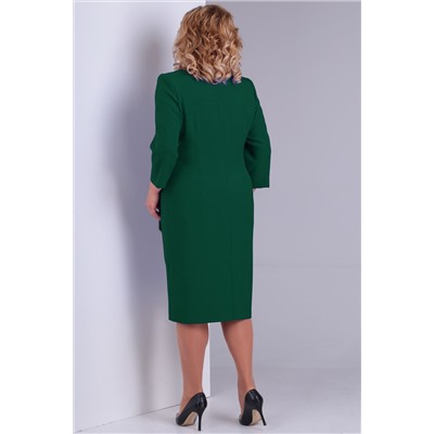 Платье в деловом стиле женское темно-зеленое