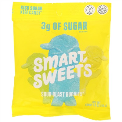 SmartSweets, Sour Blast Buddies,  Berry, Blue Raspberry, Lime, Lemon, Orange, 1.8 oz (50 g)