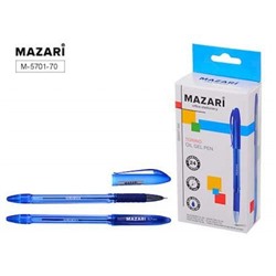 Ручка шариковая масляная 0.7мм "TORINO" синяя, игольчатый наконечник M-5701-70 Mazari