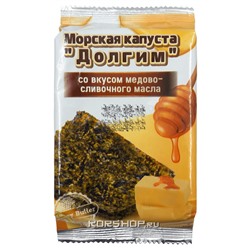 Морская капуста со вкусом медово-сливочного масла "Долгим", Корея, 5 г Акция