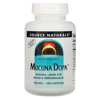 Source Naturals, Mucuna Dopa, 100 мг, 120 капсул