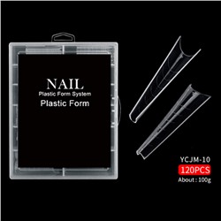 Nail Plastik Form System, Арочные верхние формы для наращивания ногтей №1, 120 шт