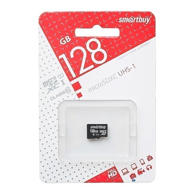 Карта флэш-памяти MicroSD 128 Гб Smart Buy без SD адаптера (class 10)