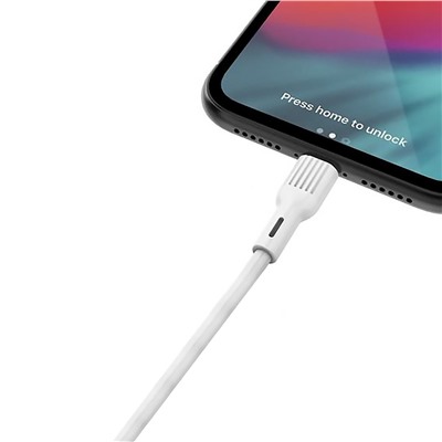 Кабель USB - Apple lightning SKYDOLPHIN S20L (повр. уп)  100см 2,4A  (white)