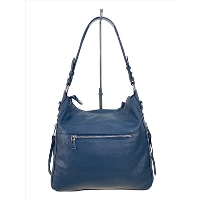 женская сумка из натуральной кожи, цвет синий