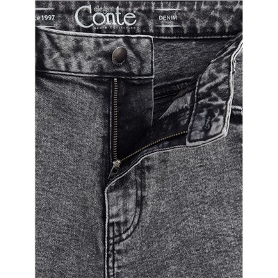 Брюки джинсовые женские CONTE CON-516 Джинсы mom с вытачками по карманам
