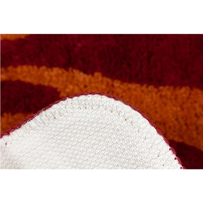 Набор ковриков для ванной «Симона», 2 шт: 50 х 80 см, 55 х 55 см, цвет терракотовый
