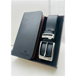 Подарочный набор для мужчины ремень, кошелек + коробка #21134370