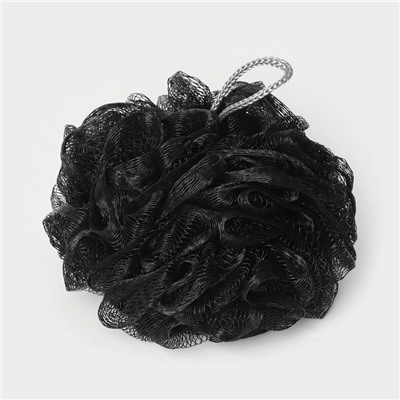 Мочалка для тела «Шар», 50 гр, цвет чёрный
