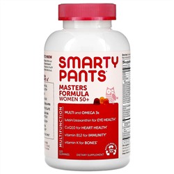 SmartyPants, Masters Formula Women 50+, Blueberry, Orange Creme, and Strawberry Banana, 120 Gummies