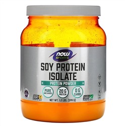 Now Foods, Sports, изолят соевого белка, без добавок, 544 г (1,2 фунта)