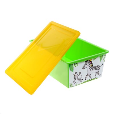 Ящик для игрушек, с крышкой, «Счастливое детство», объём 30 л