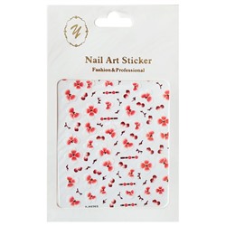 Nail Art Sticker, 2D стикер Z-D3753 (красный)