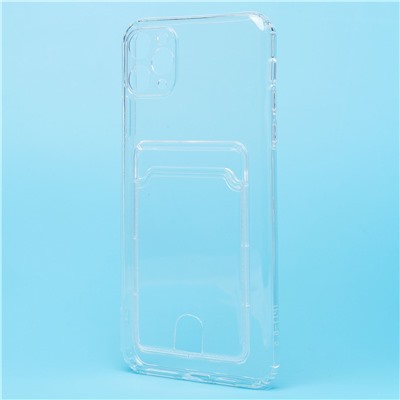 Чехол-накладка - SC276 с картхолдером для "Apple iPhone 11 Pro Max" (transparent)