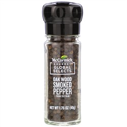 McCormick Gourmet Global Selects, Oak Wood Smoked Pepper From Vietnam,  1.76 oz (49 g)