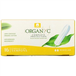 Organyc, Organic Tampons, Regular, 16 Tampons