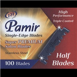 Лезвия для бритья односторонние для шаветок Pamir Stainless Steel Super Premium 100шт. в картонном блоке