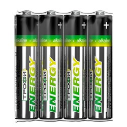 Батарейка AAA Трофи LR03 ENERGY Alkaline (4) (60/960)