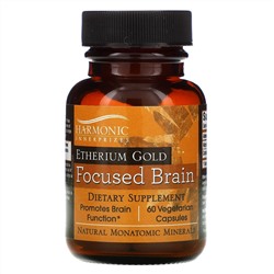 Harmonic Innerprizes, Etherium Gold, Focused Brain, 60 Vegetarian Capsules