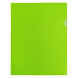 Папка-уголок (плотная) Double Neon DNECLETT 0.18мм салатовый (1481099) Бюрократ