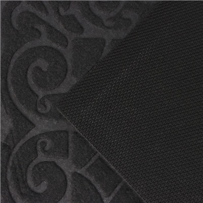 Коврик влаговпитывающий придверный без окантовки Доляна «Восточная сказка», 40×60 см, цвет серый