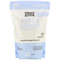 Molly's Suds, Super Powder, стиральный порошок, океанская свежесть, 60 загрузок, 1,7 кг