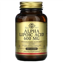 Solgar, альфа-липоевая кислота, 600 мг, 50 таблеток