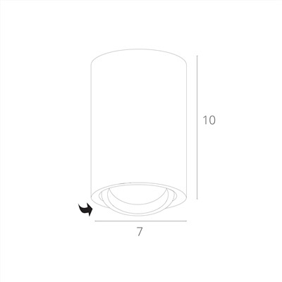 Точечный накладной светильник Arte Lamp SENTRY A1560PL-1BK