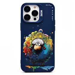 Чехол-накладка - SC335 для "Apple iPhone 14 Pro Max"  (овечка) (dark blue) (227038)