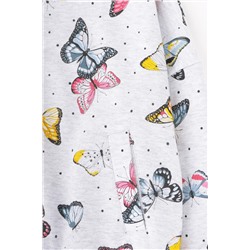 Куртка для девочки Crockid КР 301711 светло-серый меланж, бабочки к340