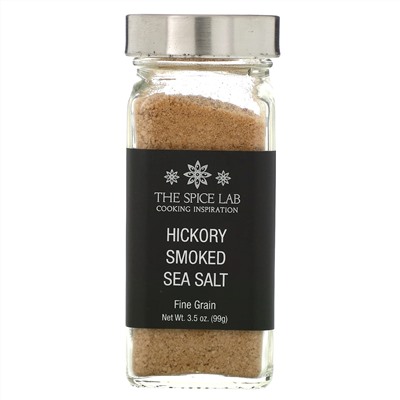 The Spice Lab, копченая морская соль с гикори, мелкозернистая, 99 г (3,5 унции)