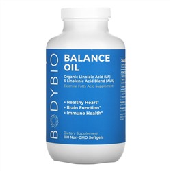 BodyBio, Balance Oil, 180 Non-GMO Softgels