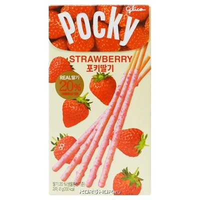 Палочки со вкусом клубники Pocky, Корея, 41 г Акция