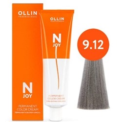 OLLIN "N-JOY" 9/12 - блондин пепельно-фиолетовый, перманентная крем-краска для волос 100мл