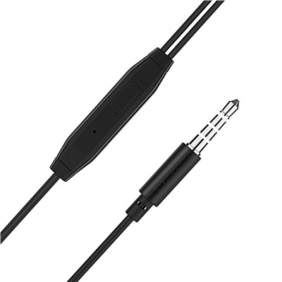 Проводные наушники с микрофоном внутриканальные Borofone BM25 Sound edge (повр.уп.) Jack 3,5  (black)