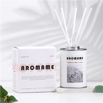 Набор диффузор ароматический "Aromame", августовские цветы, 500 мл, круглая банка